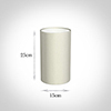 15cm Narrow Cylinder Shade in Pearl Faux Silk