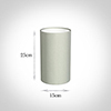 15cm Narrow Cylinder Shade in Soft Grey Faux Silk