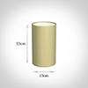 15cm Narrow Cylinder Shade in Wheat Faux Silk