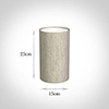 15cm Narrow Cylinder Shade in Natural Isabelle