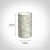 15cm Narrow Cylinder Shade in White Isabelle