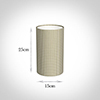 15cm Narrow Cylinder Shade in Natural Longford Gingham