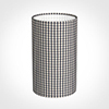 15cm Narrow Cylinder Shade in Grey Longford Gingham