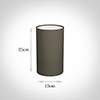 15cm Narrow Cylinder Shade in Bark Satin