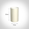 15cm Narrow Cylinder Shade in Cream Satin