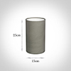 15cm Narrow Cylinder Shade in Pewter Satin