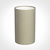 15cm Narrow Cylinder Shade in Pale Smoke Satin