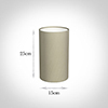 15cm Narrow Cylinder Shade in Pale Smoke Satin