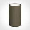 15cm Narrow Cylinder Shade in Bronze Brown Silk