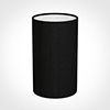 15cm Narrow Cylinder Shade in Black Silk