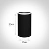 15cm Narrow Cylinder Shade in Black Silk