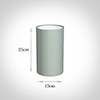 15cm Narrow Cylinder Shade in French Grey Silk