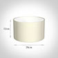 20cm Wide Cylinder Shade in Cream Satin