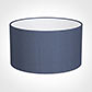 25cm Wide Cylinder Shade in Blue Faux Silk