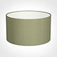 25cm Wide Cylinder Shade in Pale Green Faux Silk