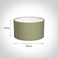 25cm Wide Cylinder Shade in Pale Green Faux Silk