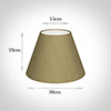 30cm Empire Shade in Dull Gold Faux Silk