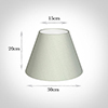 30cm Empire Shade in Soft Grey Faux Silk