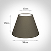 30cm Empire Shade in Bark Satin