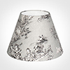 30cm Empire Shade in Grey Pastoral Toile de Jouy -Lamp Base Only