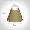 35cm Empire Shade in Dull Gold Faux Silk