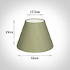 35cm Empire Shade in Pale Green Faux Silk