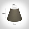 35cm Empire Shade in Bark Satin