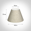 40cm Empire Shade in Natural Isabelle Linen -Lamp Base Only