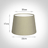 25cm Medium French Drum Shade in Pale Smoke Satin