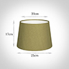 25cm Medium French Drum Shade in Antique Gold Silk