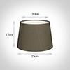 25cm Medium French Drum Shade in Bronze BrownSilk