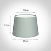 25cm Medium French Drum Shade in French Grey Silk