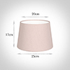 25cm Medium French Drum Shade in Vintage Pink