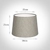 30cm Medium French Drum in Limestone Herringbone Lovat Tweed