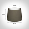 30cm Medium French Drum Shade in Bark Satin