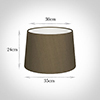 35cm Medium French Drum Shade in Bronze Faux Silk