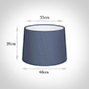 40cm Medium French Drum Shade in Blue Faux Silk