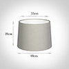 40cm Medium French Drum Shade in Soft Grey Waterford Linen