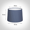 45cm Medium French Drum Shade in Blue Faux Silk