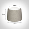 45cm Medium French Drum in Limestone Herringbone Lovat Tweed