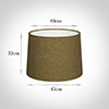 45cm Medium French Drum in Angus Check Lovat Wool