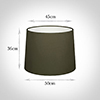 50cm Medium French Drum Shade in Laurel Satin