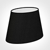 25cm Sloped Oval Shade in Black Silk