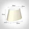 40cm Sloped Oval Shade in Cream Satin