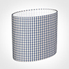 20cm Straight Oval Shade in Blue Longford Gingham