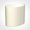 20cm Straight Oval Shade in Cream Satin