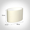 40cm Straight Oval Shade in Cream Satin