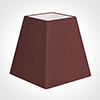 15cm Sloped Square Shade in Old Red Faux Silk