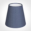 Tapered Candle Shade in Blue Faux Silk