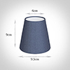 Tapered Candle Shade in Blue Faux Silk